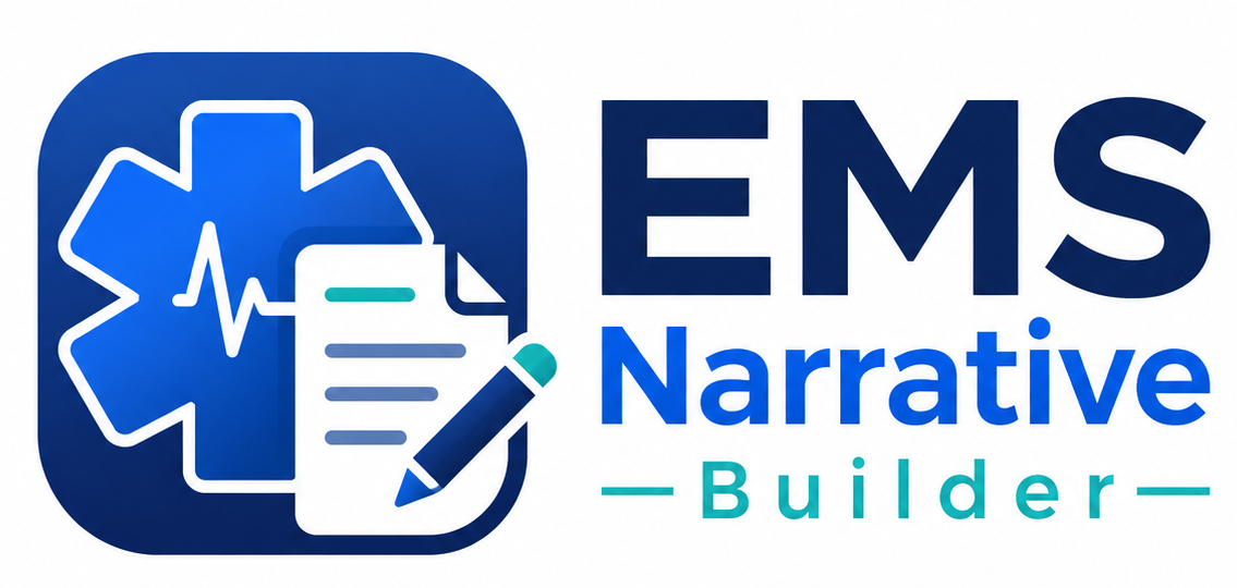 EMS Narrative Builder logo and wordmark